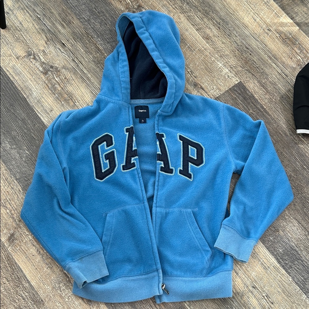 GAP Kids Fleece Blue Zip-Up Hoodie